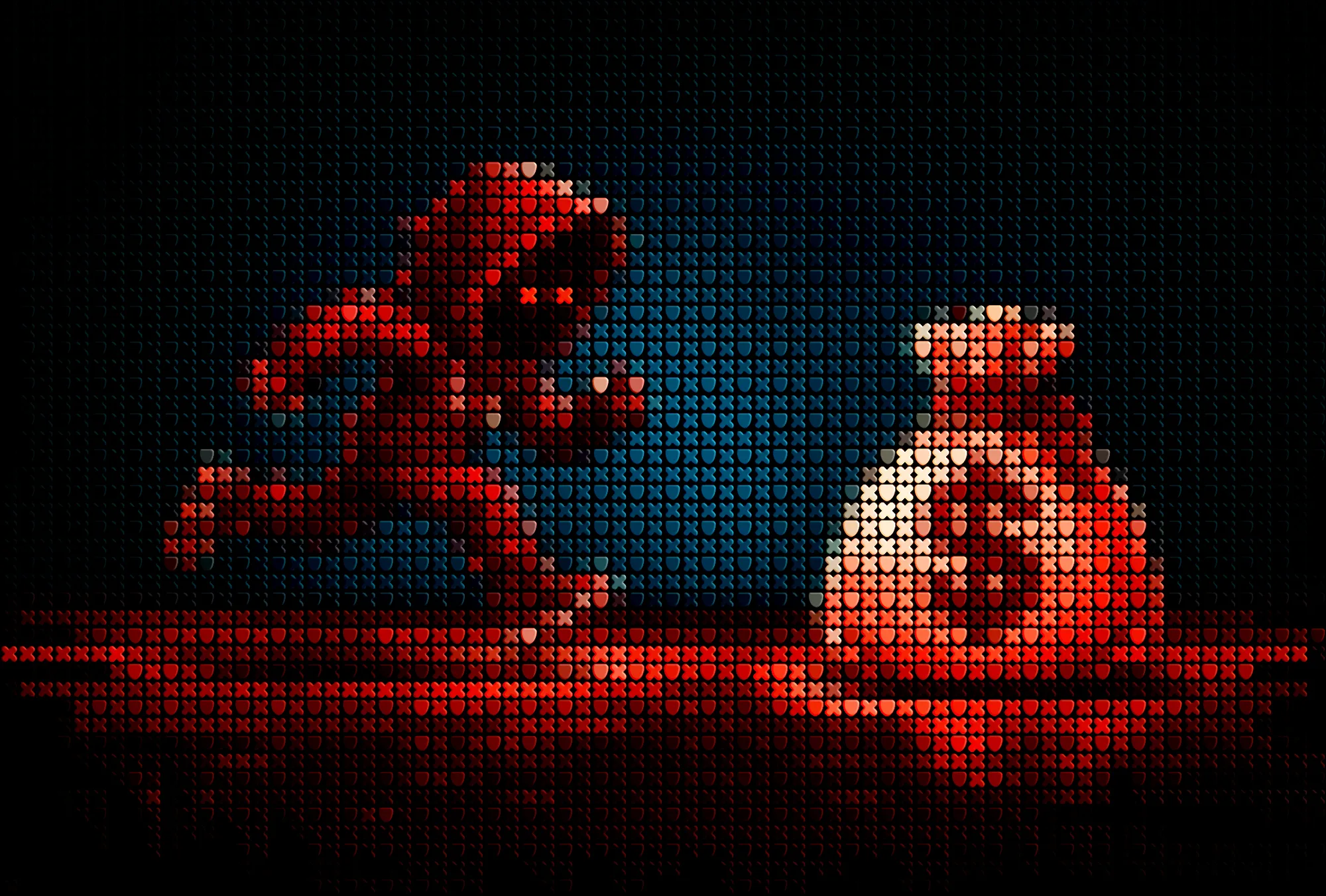 An attacker running off with a bag of money